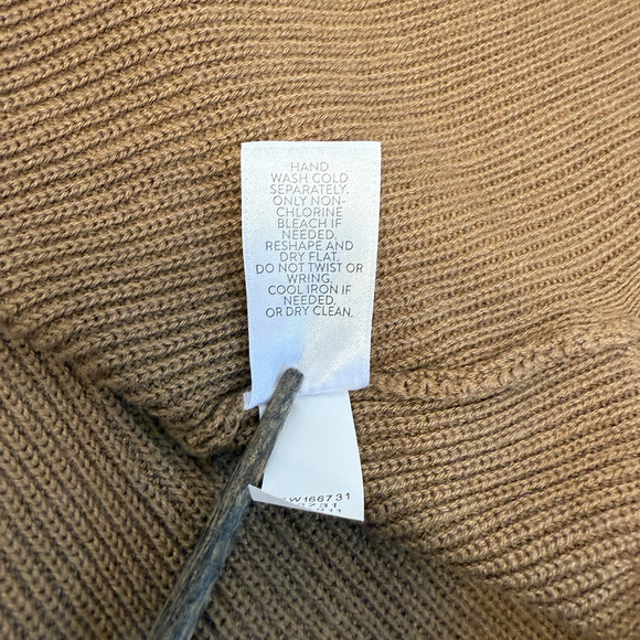 J. Jill Sweater Womens Size L Brown Ribbed Cotton Knit Neutral Minimalist - Picture 8 of 8